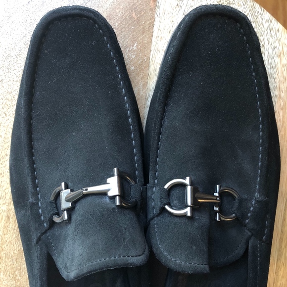 Salvatore Ferragamo Grandioso Black Suede Loafer main image 6